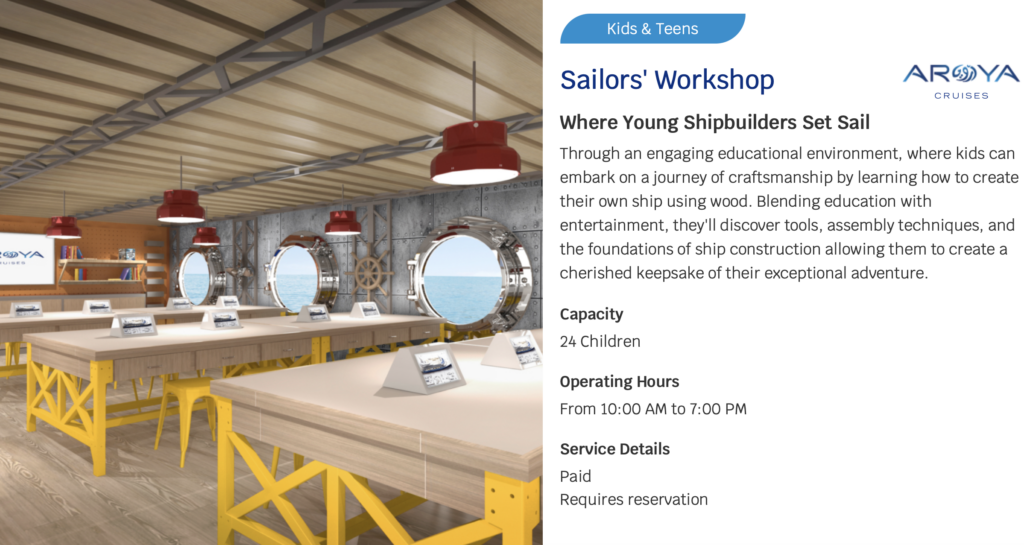 Aroya Kids Club - Sailors Workshop